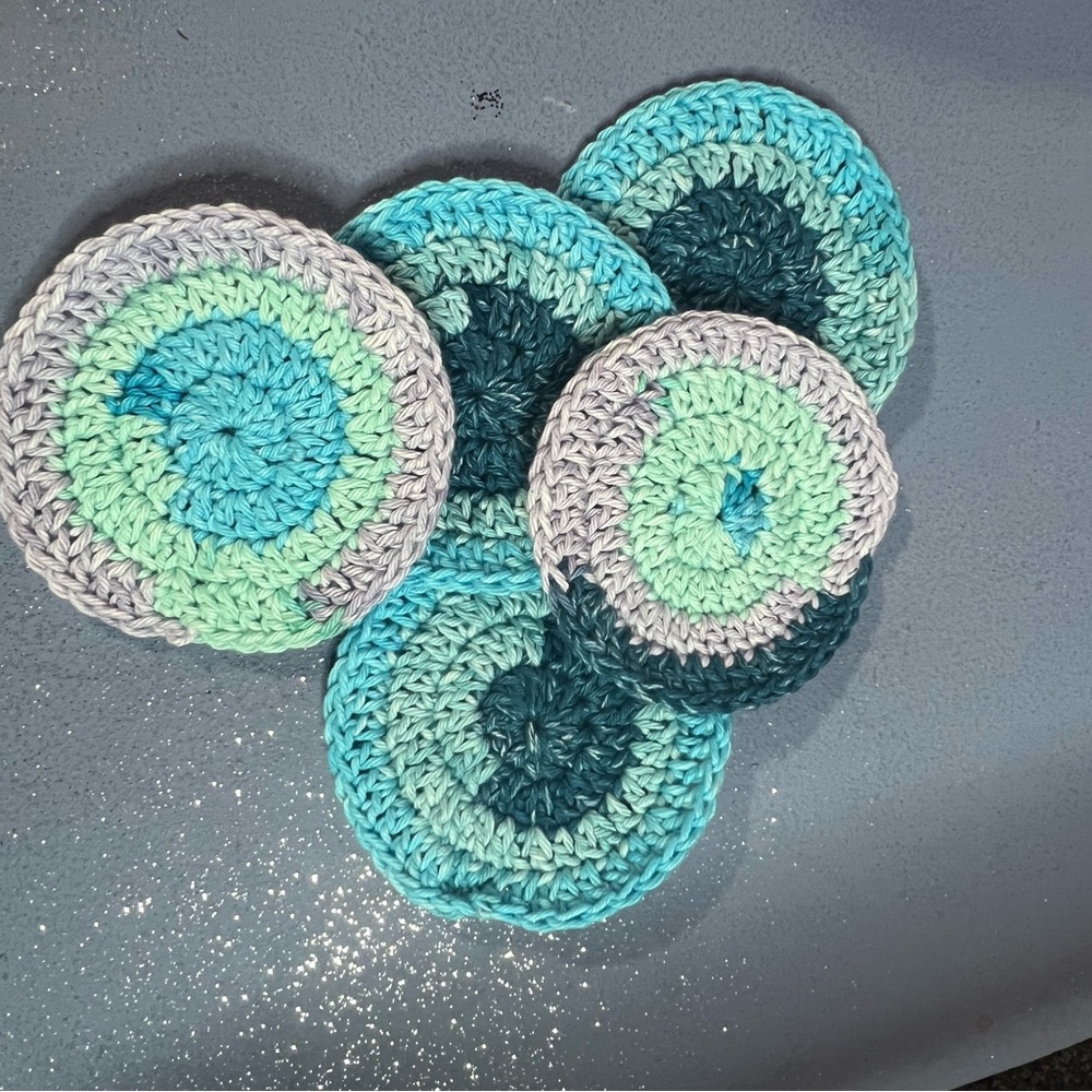 Handmade Crochet Face Scrubbies.